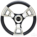 Fontana Steering Wheel, Chrome, Club Car Tempo, Onward, Precedent Hub