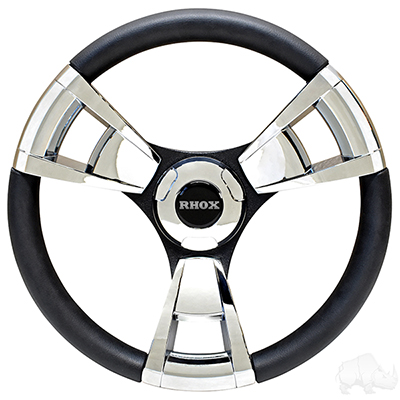 Fontana Steering Wheel, Chrome, E-Z-Go Hub