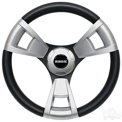 Fontana Steering Wheel, Brushed, Club Car Tempo, Onward, Precedent Hub