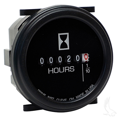 Hour Meter, Black, 10V-80V DC