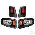 Headlight/Taillight Kit, Black, E-Z-Go RXV 08-15, 12V