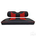 RHOX Front Seat Cushion Set, Rally Black/Red, E-Z-Go TXT 96-13