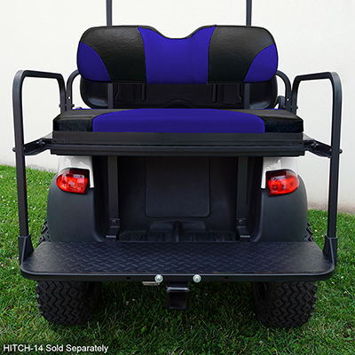 RHOX Rhino Seat Kit, Sport Black/Blue, Club Car Tempo, Precedent 04+