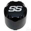 Center Cap, Matte Black with Silver SS
