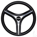 Brenta ST Steering Wheel, Silver Insert, Club Car Tempo, Onward, Precedent Hub