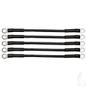 Battery Cable, PACK OF 5, 9" 6 Gauge Black