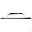 Battery Cable SET, Includes (2) 21" (2) 12" (1) 9" 6 gauge, Club Car Tempo, Onward, Prec w/ 8V Batt