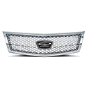 DoubleTake Grille, Phoenix Diamond, Chrome/Chrome, E-Z-Go TXT 96+, Club Car Precedent