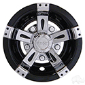 Wheel Cover, 8" Vegas Chrome/Black