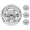 Wheel Cover, SET OF 4, 8" Daytona Chrome