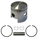 Piston and Ring Assembly, One Port +.25mm, E-Z-Go 2-cycle Gas 80-88
