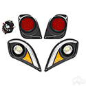 RHOX LED Light Kit w/ RGBW LED Running Lights and Plug and Play Harness, Yamaha Drive2, 12-48V