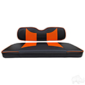 RHOX Front Seat Cushion Set, Rally Black/Orange, E-Z-Go TXT 96-13