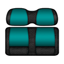 DoubleTake Veranda Front Cushion Set, E-Z-Go TXT 96+, Black/Teal