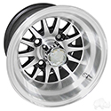 RHOX Phoenix, Machined w/Black w/ Center Cap, 10x7 ET-15.5