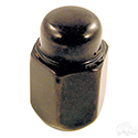 Lug Nut, Acorn Flat Black Standard 1/2"-20