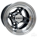 RHOX Brickyard, Machined w/Black w/ Center Cap, 8x7 ET-27