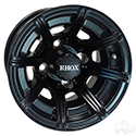 RHOX RX152, 8 Spoke Matte Black w/ Center Cap, 10x7 ET-25