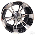 RHOX RX340, Machined w/ Black w/ Center Cap, 14x7 ET-25