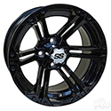 RHOX RX354 Gloss Black w/ Chrome Center Cap, 14x7 ET-25