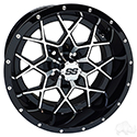 RHOX RX387, Machined Gloss Black, 15x7 ET-25